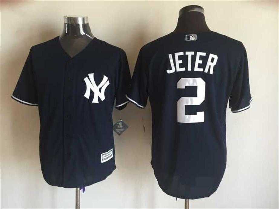 Majestic New York Yankees #2 Derek Jeter Dark Blue MLB Stitched Jerseys,We sell and wholesale Majestic New York Yankees #2 Derek Jeter Dark Blue MLB Stitched Jerseys on line form chian!
