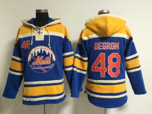 New York Mets #48 Jacob Degrom Blue Stitched Hoodie,We sell and wholesale New York Mets #48 Jacob Degrom Blue Stitched Hoodie on line form chian!
