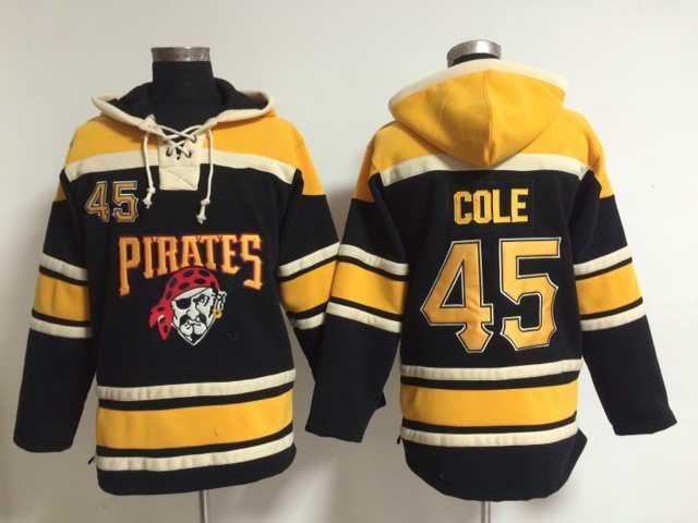 Pittsburgh Pirates #45 Gerrit Cole Black Stitched Hoodie,We sell and wholesale Pittsburgh Pirates #45 Gerrit Cole Black Stitched Hoodie on line form chian!