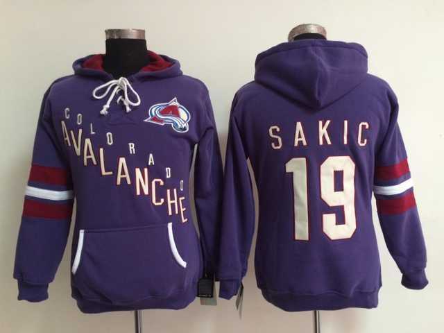 Womens Colorado Avalanche #19 Joe Sakic Purple Stitched Hoodie,We sell and wholesale Womens Colorado Avalanche #19 Joe Sakic Purple Stitched Hoodie on line form chian!