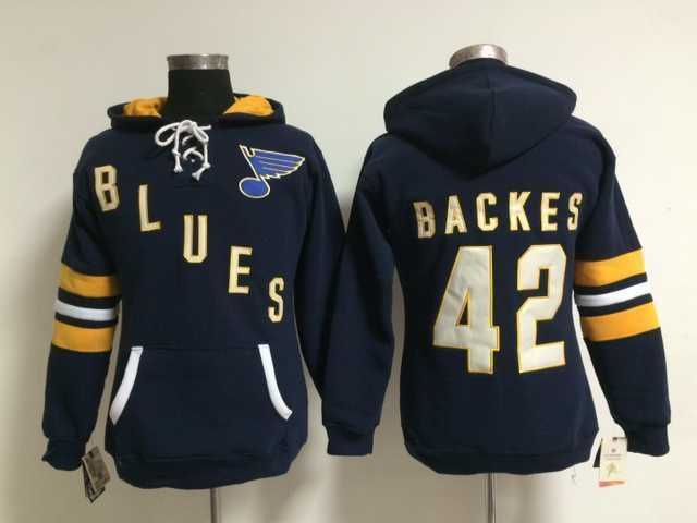 Womens St. Louis Blues #42 David Backes Dark Blue Stitched Hoodie,We sell and wholesale Womens St. Louis Blues #42 David Backes Dark Blue Stitched Hoodie on line form chian!