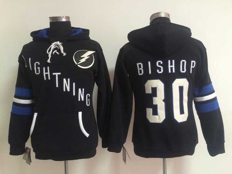 Womens Tampa Bay Lightning #30 Ben Bishop Black Stitched Hoodie,We sell and wholesale Womens Tampa Bay Lightning #30 Ben Bishop Black Stitched Hoodie on line form chian!