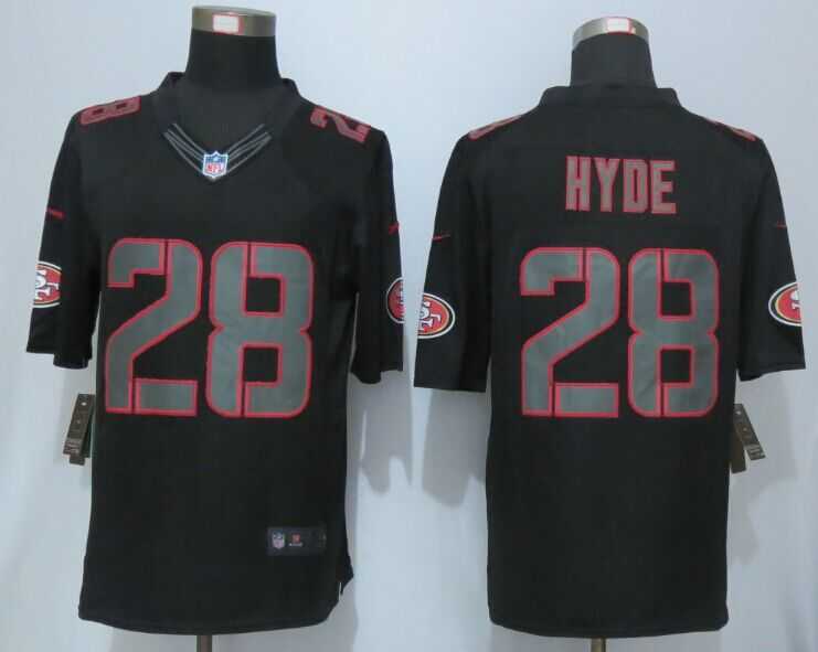 Nike Limited San Francisco 49ers #28 Carlos Hyde Impact Black Jerseys,We sell and wholesale Nike Limited San Francisco 49ers #28 Carlos Hyde Impact Black Jerseys on line form chian!