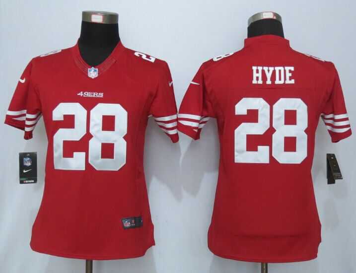 Womens Limited Nike San Francisco 49ers #28 Carlos Hyde Red Jerseys,We sell and wholesale Womens Limited Nike San Francisco 49ers #28 Carlos Hyde Red Jerseys on line form chian!