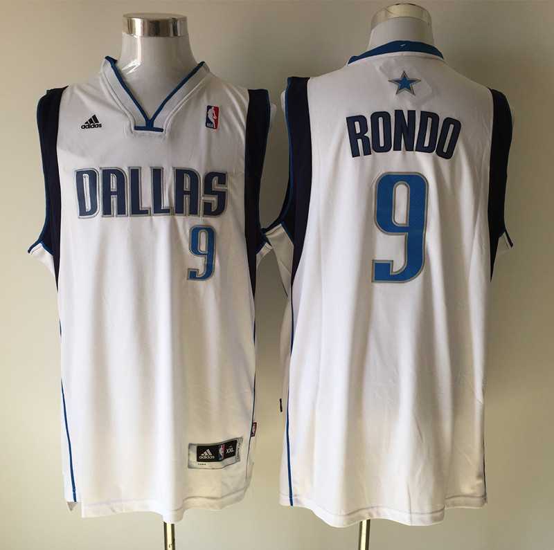 Dallas Mavericks #9 Rajon Rondo White Stitched Jerseys,We sell and wholesale Dallas Mavericks #9 Rajon Rondo White Stitched Jerseys on line form chian!