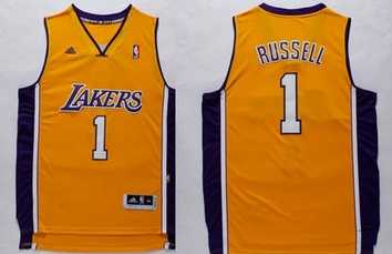 Los Angeles Lakers #1 D'Angelo Russell Yellow Stitched Jerseys,We sell and wholesale Los Angeles Lakers #1 D'Angelo Russell Yellow Stitched Jerseys on line form chian!