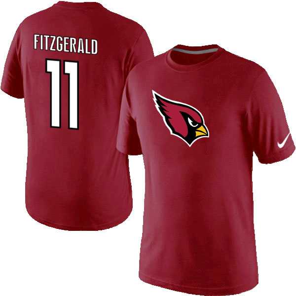 Men Nike Arizona Cardinals 11 Larry Fitzgerald Name x26 Number T-Shirt Red,We sell and wholesale Men Nike Arizona Cardinals 11 Larry Fitzgerald Name x26 Number T-Shirt Red on line form chian!