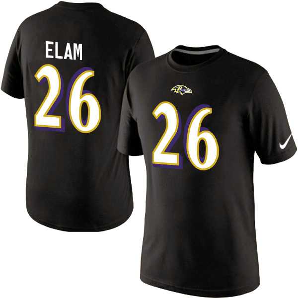 Men Nike Baltimore Ravens 26 ELam Name x26 Pride Number T-Shirt Black,We sell and wholesale Men Nike Baltimore Ravens 26 ELam Name x26 Pride Number T-Shirt Black on line form chian!