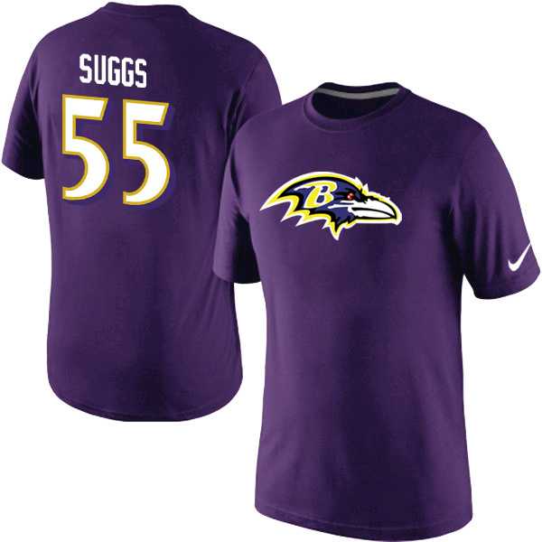 Men Nike Baltimore Ravens 55 Terrell Suggs Player Name x26 Number T-Shirt Purple,We sell and wholesale Men Nike Baltimore Ravens 55 Terrell Suggs Player Name x26 Number T-Shirt Purple on line form chian!
