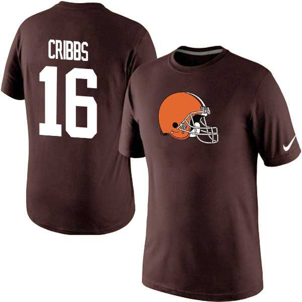 Men Nike Cleveland Browns 16 Cribbs Name x26 Number T-Shirt Brown,We sell and wholesale Men Nike Cleveland Browns 16 Cribbs Name x26 Number T-Shirt Brown on line form chian!