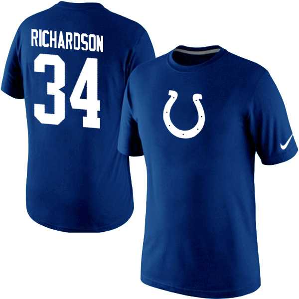 Men Nike Indianapolis Colts 34 Trent Richardson Player Name and Number T-Shirt Royal Blue,We sell and wholesale Men Nike Indianapolis Colts 34 Trent Richardson Player Name and Number T-Shirt Royal Blue on line form chian!