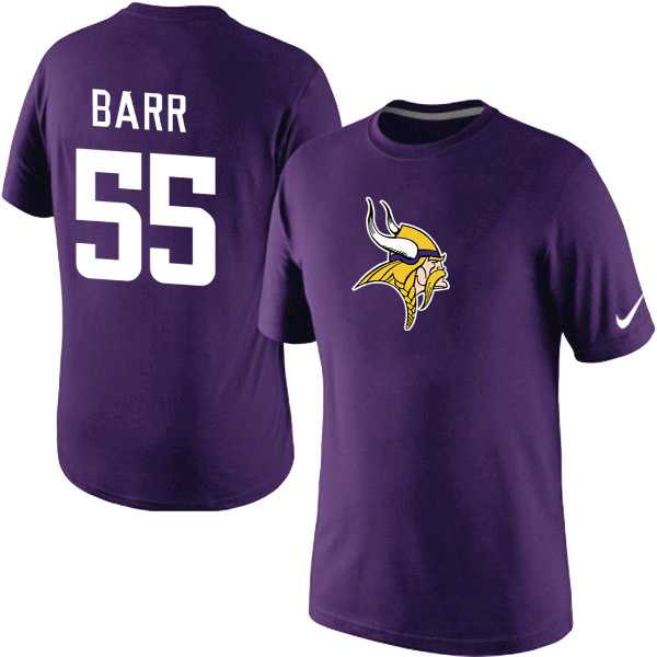 Men Nike Minnesota Vikings 55 BARR Nike Player Name x26 Number T-Shirt Purple,We sell and wholesale Men Nike Minnesota Vikings 55 BARR Nike Player Name x26 Number T-Shirt Purple on line form chian!