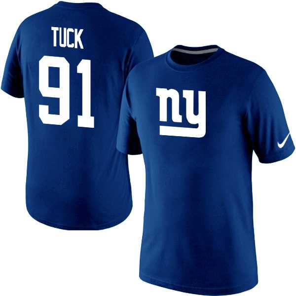 Men Nike New York Giants 91 Justin Tuck Replica Name x26 Number T-Shirt Royal Blue,We sell and wholesale Men Nike New York Giants 91 Justin Tuck Replica Name x26 Number T-Shirt Royal Blue on line form chian!