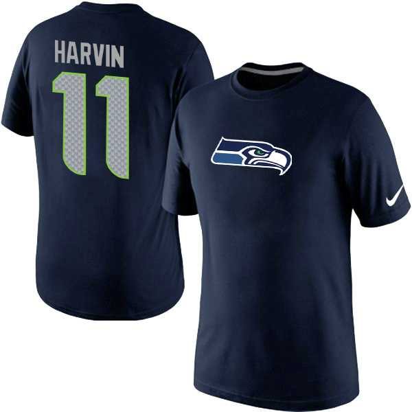 Men Nike Seattle Seahawks 11 Percy Harvin Player Name x26 Number T-Shirt D.Blue,We sell and wholesale Men Nike Seattle Seahawks 11 Percy Harvin Player Name x26 Number T-Shirt D.Blue on line form chian!