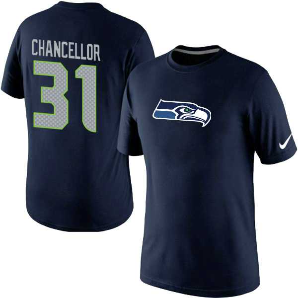 Men Nike Seattle Seahawks 31 Kam Chancello Player Name x26 Number T-Shirt D.Blue,We sell and wholesale Men Nike Seattle Seahawks 31 Kam Chancello Player Name x26 Number T-Shirt D.Blue on line form chian!