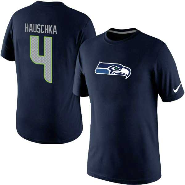 Men Nike Seattle Seahawks 4 hauschka Name x26 Number T-Shirt D.Blue,We sell and wholesale Men Nike Seattle Seahawks 4 hauschka Name x26 Number T-Shirt D.Blue on line form chian!