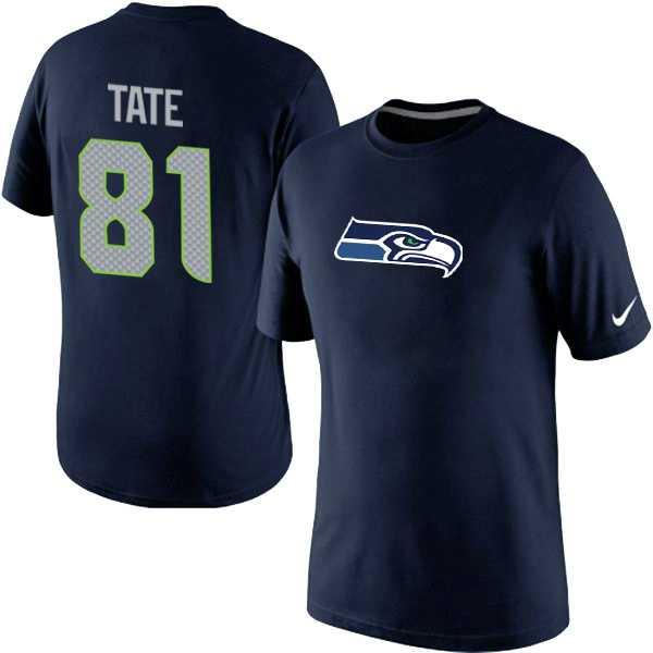 Men Nike Seattle Seahawks 81 Golden Tate Player Name x26 Number T-Shirt D.Blue,We sell and wholesale Men Nike Seattle Seahawks 81 Golden Tate Player Name x26 Number T-Shirt D.Blue on line form chian!
