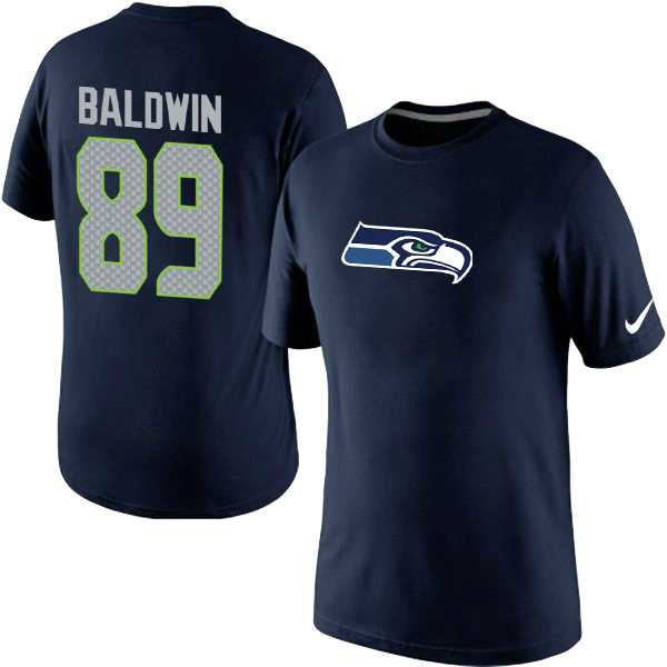 Men Nike Seattle Seahawks 89 Baldwin College Player Name x26 Number T-Shirt D.Blue,We sell and wholesale Men Nike Seattle Seahawks 89 Baldwin College Player Name x26 Number T-Shirt D.Blue on line form chian!
