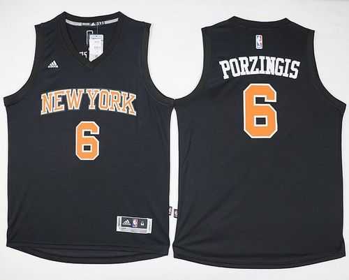 New York Knicks #6 Kristaps Porzingis Black Fashion Stitched Jerseys,We sell and wholesale New York Knicks #6 Kristaps Porzingis Black Fashion Stitched Jerseys on line form chian!