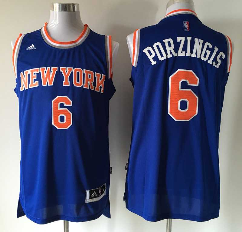 New York Knicks #6 Kristaps Porzingis Blue Stitched Jerseys,We sell and wholesale New York Knicks #6 Kristaps Porzingis Blue Stitched Jerseys on line form chian!