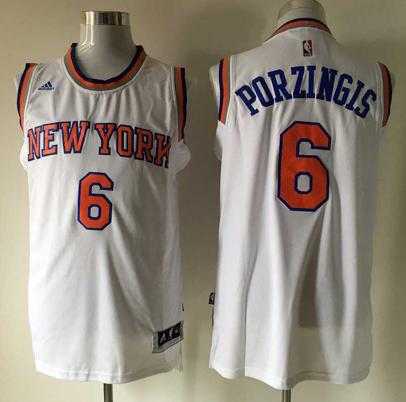 New York Knicks #6 Kristaps Porzingis White Stitched Jerseys,We sell and wholesale New York Knicks #6 Kristaps Porzingis White Stitched Jerseys on line form chian!