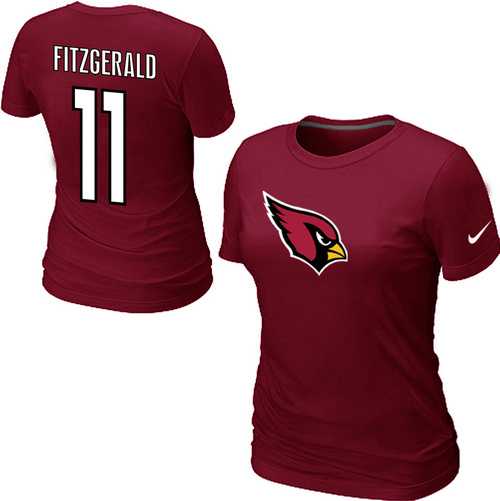 Womens Nike Arizona Cardinals #11 Larry Fitzgerald Name x26 Number Red T-Shirt,We sell and wholesale Womens Nike Arizona Cardinals #11 Larry Fitzgerald Name x26 Number Red T-Shirt on line form chian!