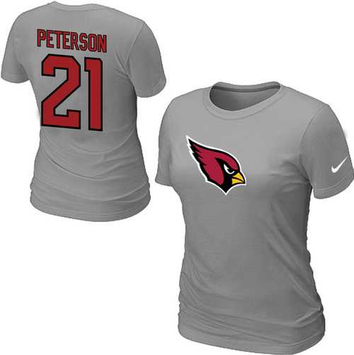 Womens Nike Arizona Cardinals #21 peterson Name x26 Number L.Gray T-Shirt,We sell and wholesale Womens Nike Arizona Cardinals #21 peterson Name x26 Number L.Gray T-Shirt on line form chian!