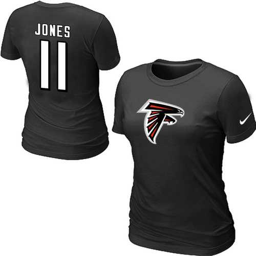 Womens Nike Atlanta Falcons #11 Jones Name x26 Number Black T-Shirt,We sell and wholesale Womens Nike Atlanta Falcons #11 Jones Name x26 Number Black T-Shirt on line form chian!