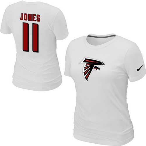 Womens Nike Atlanta Falcons #11 Jones Name x26 Number White T-Shirt,We sell and wholesale Womens Nike Atlanta Falcons #11 Jones Name x26 Number White T-Shirt on line form chian!