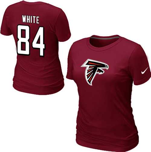 Womens Nike Atlanta Falcons #84 white Name x26  Number Red T-Shirt,We sell and wholesale Womens Nike Atlanta Falcons #84 white Name x26  Number Red T-Shirt on line form chian!