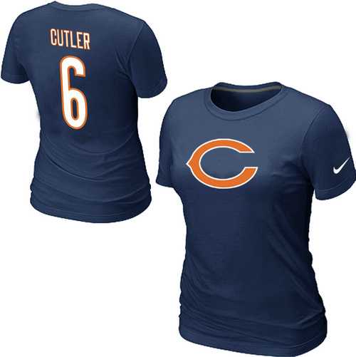Womens Nike Chicago Bears #6 Jay Cutler Name x26 Number D.Blue T-Shirt,We sell and wholesale Womens Nike Chicago Bears #6 Jay Cutler Name x26 Number D.Blue T-Shirt on line form chian!