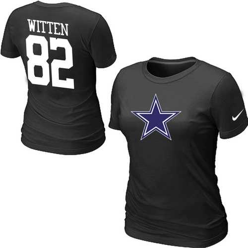 Womens Nike Dallas Cowboys #82 WITTEN Name x26 Number Black T-Shirt,We sell and wholesale Womens Nike Dallas Cowboys #82 WITTEN Name x26 Number Black T-Shirt on line form chian!
