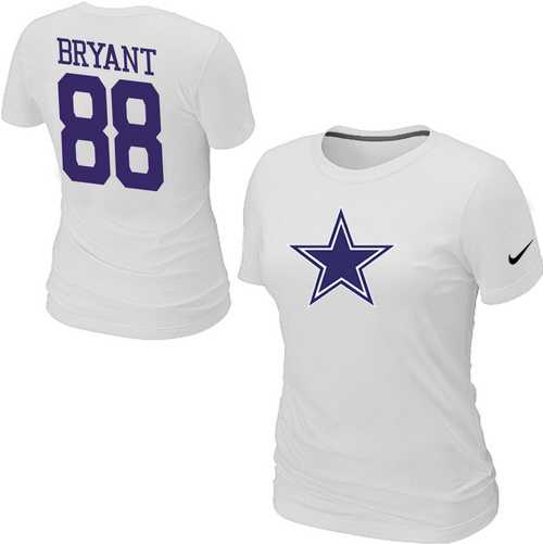 Womens Nike Dallas Cowboys #88 BRYANT Name x26 Number White T-Shirt,We sell and wholesale Womens Nike Dallas Cowboys #88 BRYANT Name x26 Number White T-Shirt on line form chian!
