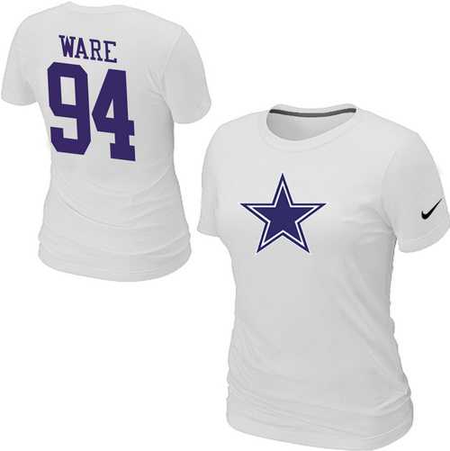 Womens Nike Dallas Cowboys #94 WARE Name x26 Number White T-Shirt,We sell and wholesale Womens Nike Dallas Cowboys #94 WARE Name x26 Number White T-Shirt on line form chian!