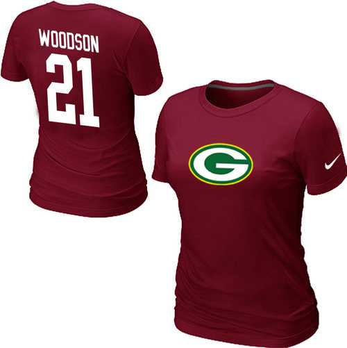 Womens Nike Green Bay Packers #21 WOODSON Name x26 Number Red T-Shirt,We sell and wholesale Womens Nike Green Bay Packers #21 WOODSON Name x26 Number Red T-Shirt on line form chian!