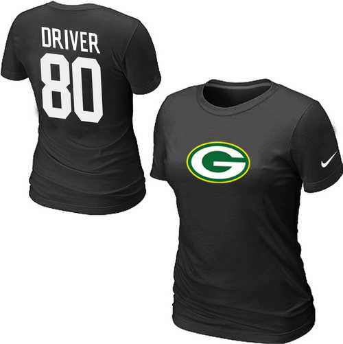 Womens Nike Green Bay Packers #80 Donald Driver Name x26 Number Black T-Shirt,We sell and wholesale Womens Nike Green Bay Packers #80 Donald Driver Name x26 Number Black T-Shirt on line form chian!