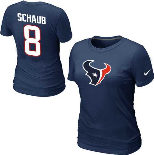 Womens Nike Houston Texans #8 schaub Name x26 Number D.Blue T-Shirt,We sell and wholesale Womens Nike Houston Texans #8 schaub Name x26 Number D.Blue T-Shirt on line form chian!