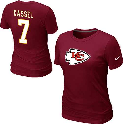Womens Nike Kansas City Chiefs #7 CASSEL Name x26 Number Red T-Shirt,We sell and wholesale Womens Nike Kansas City Chiefs #7 CASSEL Name x26 Number Red T-Shirt on line form chian!