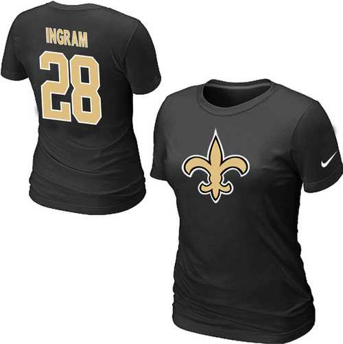 Womens Nike New Orleans Saints #28 Mark Ingram Name x26 Number Black T-Shirt,We sell and wholesale Womens Nike New Orleans Saints #28 Mark Ingram Name x26 Number Black T-Shirt on line form chian!