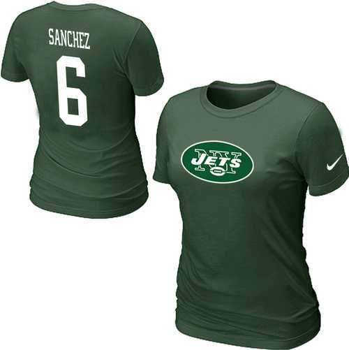 Womens Nike New York Jets #6 Mark Sanchez Name x26 Number Green T-Shirt,We sell and wholesale Womens Nike New York Jets #6 Mark Sanchez Name x26 Number Green T-Shirt on line form chian!