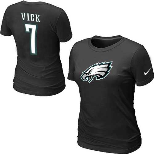 Womens Nike Philadelphia Eagles #7 Michael Vick Name x26 Number Black T-Shirt,We sell and wholesale Womens Nike Philadelphia Eagles #7 Michael Vick Name x26 Number Black T-Shirt on line form chian!