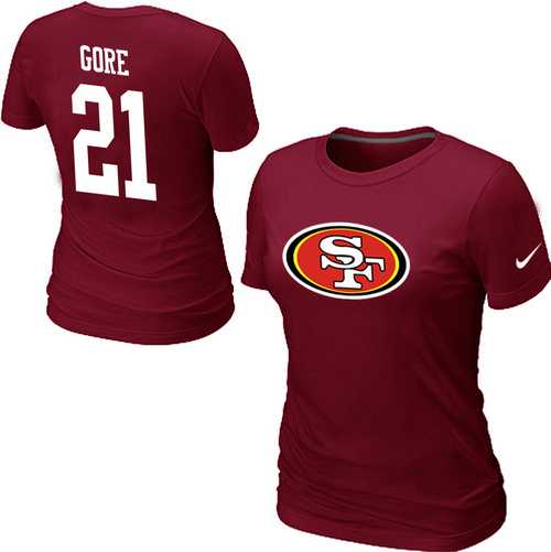 Womens Nike San Francisco 49ers #21 Frank Gore Name x26 Number Red T-Shirt,We sell and wholesale Womens Nike San Francisco 49ers #21 Frank Gore Name x26 Number Red T-Shirt on line form chian!