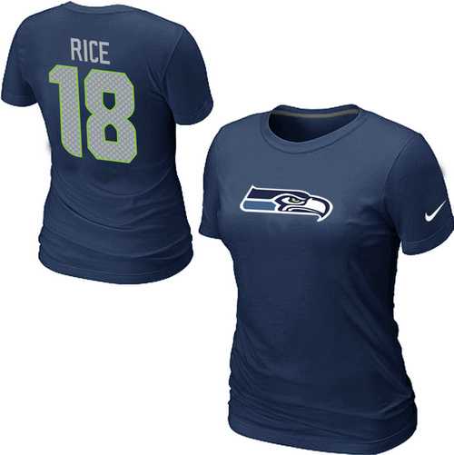 Womens Nike Seattle Seahawks #18 Sidney Rice Name x26 Number D.Blue T-Shirt,We sell and wholesale Womens Nike Seattle Seahawks #18 Sidney Rice Name x26 Number D.Blue T-Shirt on line form chian!