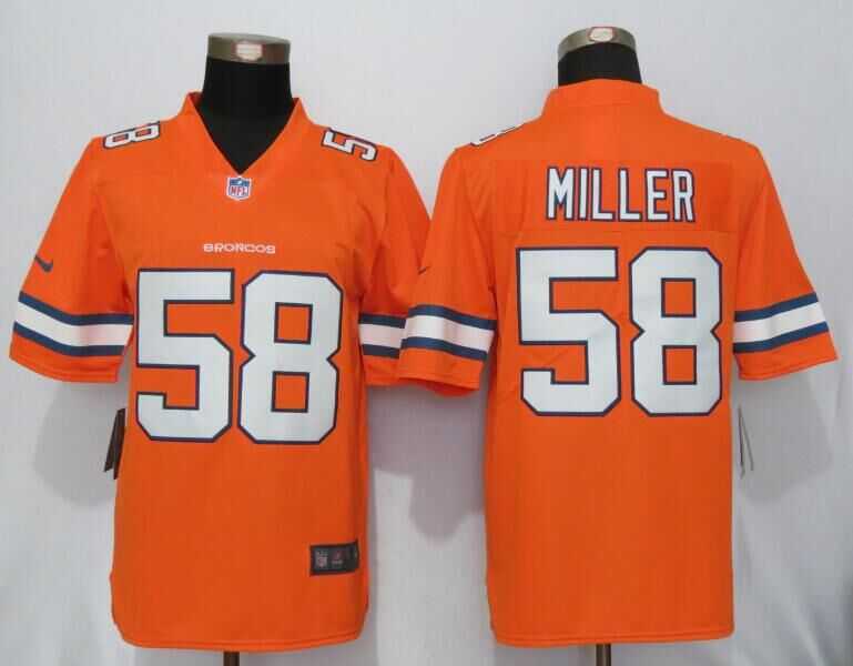 Nike Limited Denver Broncos #58 Von Miller Orange Men's 2016 Rush Stitched NFL Jersey,We sell and wholesale Nike Limited Denver Broncos #58 Von Miller Orange Men's 2016 Rush Stitched NFL Jersey on line form chian!
