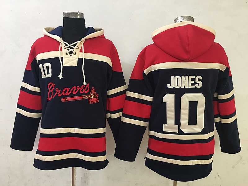 Atlanta Braves #10 Chipper Jones Navy Blue Stitched MLB Hoodie,We sell and wholesale Atlanta Braves #10 Chipper Jones Navy Blue Stitched MLB Hoodie on line form chian!