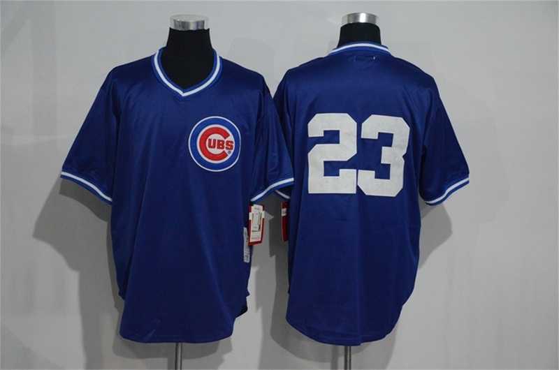 Chicago Cubs #23 Ryne Sandberg (No Name) Mitchell And Ness Blue Stitched Pullover Jersey,We sell and wholesale Chicago Cubs #23 Ryne Sandberg (No Name) Mitchell And Ness Blue Stitched Pullover Jersey on line form chian!