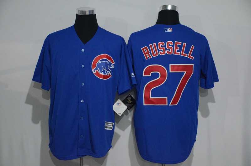 Chicago Cubs #27 Addison Russell Blue New Cool Base Stitched Baseball Jersey,We sell and wholesale Chicago Cubs #27 Addison Russell Blue New Cool Base Stitched Baseball Jersey on line form chian!