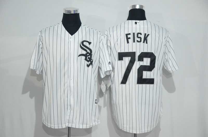 Chicago White Sox #72 Carlton Fisk White (Black Strip) New Cool Base Stitched MLB Jersey,We sell and wholesale Chicago White Sox #72 Carlton Fisk White (Black Strip) New Cool Base Stitched MLB Jersey on line form chian!