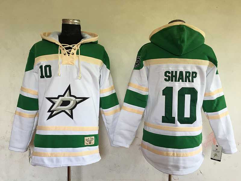 Dallas Stars #10 Patrick Sharp New White Stitched NHL Hoodie,We sell and wholesale Dallas Stars #10 Patrick Sharp New White Stitched NHL Hoodie on line form chian!