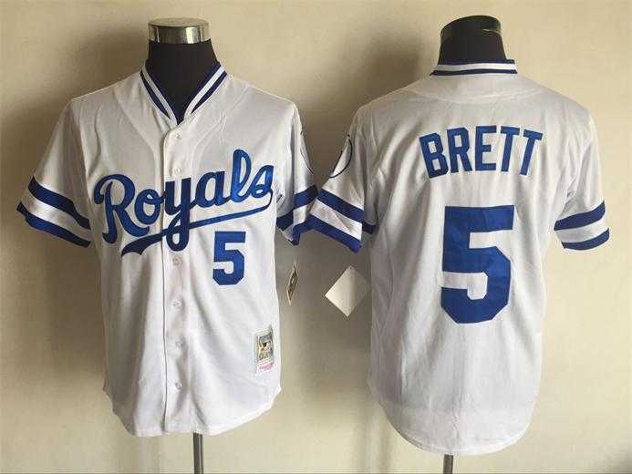 Kansas City Royals #5 George Brett Mitchell And Ness White Stitched Jersey,We sell and wholesale Kansas City Royals #5 George Brett Mitchell And Ness White Stitched Jersey on line form chian!